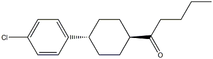 反式-4-(4-氯苯基)-1-戊酰基环己烷 结构式