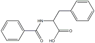 N-苯甲酰-DL-苯丙氨酸 结构式
