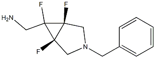 ((1R,5S,6r)-3-benzyl-1,5,6-trifluoro-3-azabicyclo[3.1.0]hexan-6-yl)methanamine 结构式