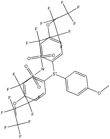 tris(4-methoxyphenyl)sulfonium bis((perfluorobutyl)sulfonyl)amide 结构式