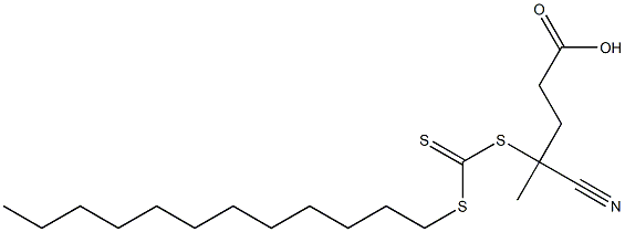 4-氰基-4-(十二烷基硫烷基硫代羰基)硫烷基戊酸 结构式