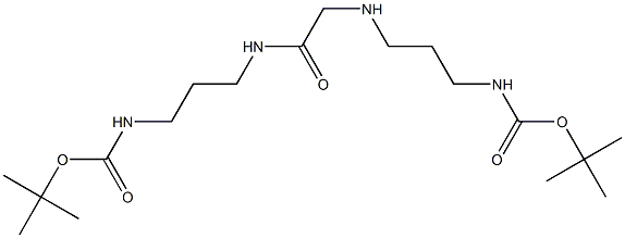 N,N'-双[3-(叔丁氧羰基氨基)丙基]甘氨酰胺 结构式