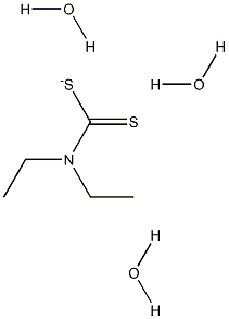 N,N-二乙二硫胺甲酸钠三水合物 结构式