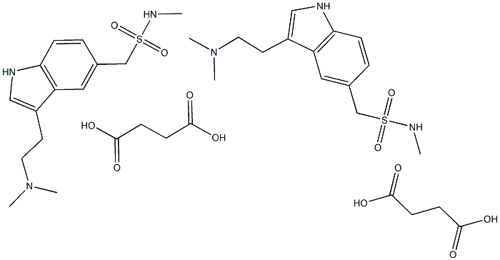 SUMATRIPTAN SUCCINATE琥珀酸舒马曲坦 结构式