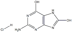 2-氨基-6,8-二羟基嘌呤盐酸盐 结构式