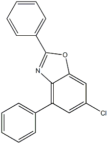 6-氯-2,4-二苯基 - 苯并恶唑 结构式