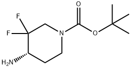 (S)-4-氨基-3，3-二氟哌啶-1-羧酸叔丁酯 结构式