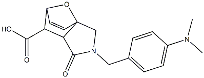 3-(4-DIMETHYLAMINO-BENZYL)-4-OXO-10-OXA-3-AZA-TRICYCLO[5.2.1.0(1,5)]DEC-8-ENE-6-CARBOXYLIC ACID 结构式