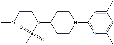 N-[1-(4,6-DIMETHYLPYRIMIDIN-2-YL)PIPERIDIN-4-YL]-N-(2-METHOXYETHYL)METHANESULFONAMIDE 结构式