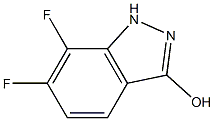 6,7-DIFLUORO-3-HYDROXY (1H)INDAZOLE 结构式