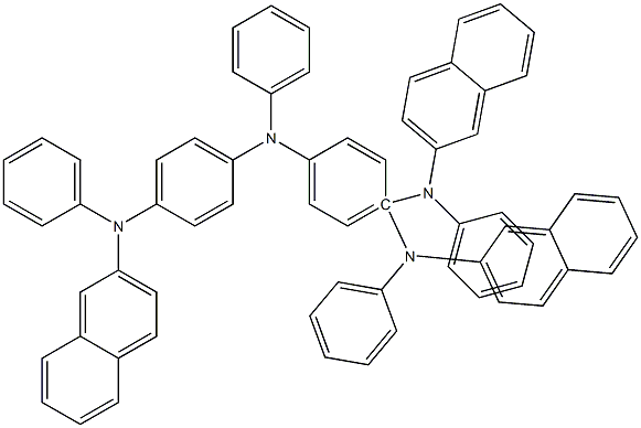 4,4',4'-TRIS(N-(2-NAPHTHYL)-N-PHENYL-AMINO)-TRIPHENYLAMINE 结构式