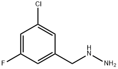 1-(3-CHLORO-5-FLUOROBENZYL)HYDRAZINE 结构式