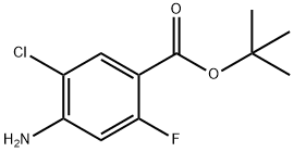 Benzoic acid, 4-amino-5-chloro-2-fluoro-, 1,1-dimethylethyl ester 结构式