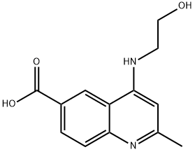 6-Quinolinecarboxylic  acid,  4-[(2-hydroxyethyl)amino]-2-methyl- 结构式