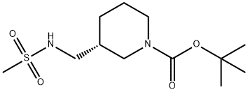 (R)-tert-Butyl 3-(methylsulfonamidomethyl)piperidine-1-carboxylate
 结构式