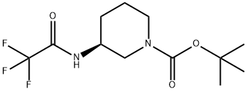 (S)-1-Boc-3-(2,2,2-Trifluoro-acetylamino)-piperidine
 结构式