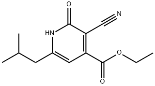 ethyl 3-cyano-2-hydroxy-6-(2-methylpropyl)pyridine-4-carboxylate 结构式