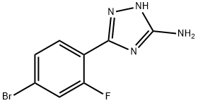 3-(4-溴-2-氟苯基)-1H-1,2,4-三唑-5-胺 结构式