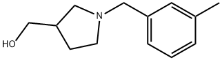 3-Pyrrolidinemethanol, 1-[(3-methylphenyl)methyl]- 结构式