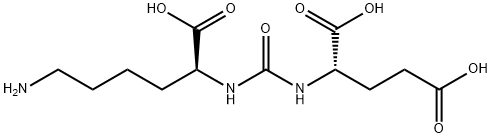 (S,S)-2-[3-(5-amino-1-carboxy-pentyl)-ureido]-pentanedioic acid 结构式