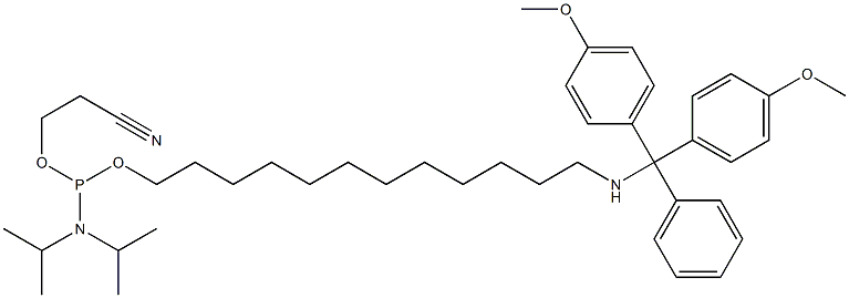 5'-Amino-modifier-C12-DMT CEP 结构式