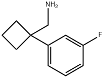 [1-(3-fluorophenyl)cyclobutyl]methanamine 结构式