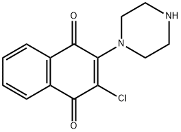 1,4-Naphthalenedione, 2-chloro-3-(1-piperazinyl)- 结构式