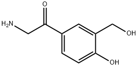 Ethanone,2-amino-1-[4-hydroxy-3-(hydroxymethyl)phenyl]-hydrochloride(1:1) 结构式