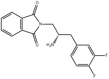 2-[(2S)-2-Amino-3-(3,4-difluorophenyl)propyl]-1H-isoindole-1,3(2H)-dione 结构式