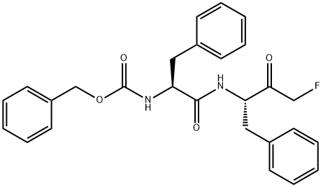 N-[(1S)-2-[[(1S)-3-氟-2-氧代-1-(苯甲基)丙基]氨基]-2-氧代-1-(苯甲基)乙基]氨基甲酸苄酯 结构式