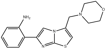 2-(3-吗啉-4-基甲基-咪唑并[2,1-B]噻唑-6-基)-苯胺 结构式