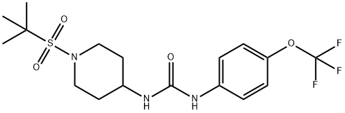 1-(1-(tert-Butylsulfonyl)piperidin-4-yl)-3-(4-(trifluoromethoxy)phenyl)urea 结构式