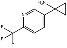 1-(6-(三氟甲基)吡啶-3-基)环丙烷-1-胺 结构式