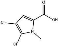 4,5-二氯-1-甲基-1H-吡咯-2-羧酸 结构式