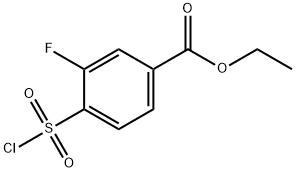 4-(氯磺酰基)-3-氟苯甲酸乙酯 结构式