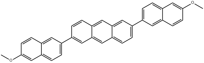 2,6-双[6-甲氧基-2-萘基]蒽 结构式