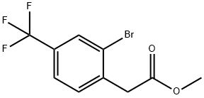 2-(2-溴-4-(三氟甲基)苯基)乙酸甲酯 结构式