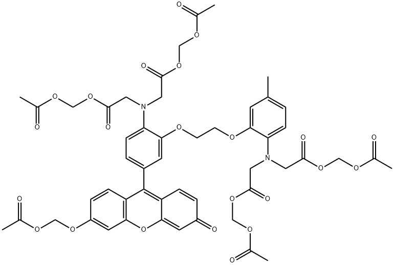 钙离子荧光探针FLUO-2 AM 结构式