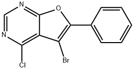 5-溴-4-氯-6-苯基呋喃[2,3-D]嘧啶 结构式