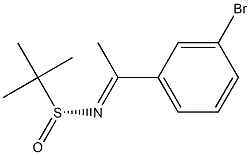 (R,E)-N-(1-(3-溴苯基)亚乙基)-2-甲基丙烷-2-亚磺酰胺 结构式