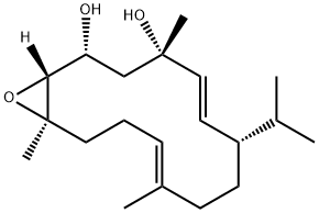 7,8-epoxy-2,11-cembradiene-4,6-diol 结构式