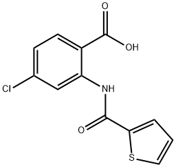 4-氯-2-(噻吩-2-酰胺基)苯甲酸 结构式