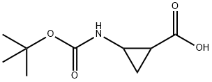 2-(叔丁氧羰基)环丙烷甲酸 结构式