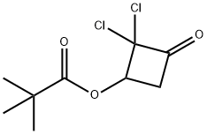 Propanoic acid, 2,2-dimethyl-, 2,2-dichloro-3-oxocyclobutyl ester 结构式