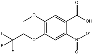 5-甲氧基-2-硝基-4-(2,2,2-三氟乙氧基)苯甲酸 结构式