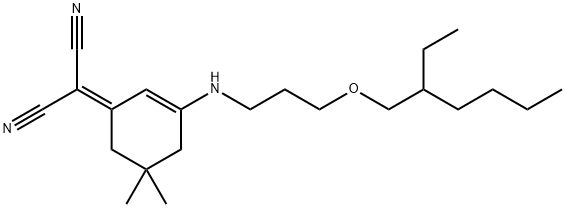 5,5-Dimethyl-1-dicyanmethylen-3-(3-(2-ethylhexyloxy)-propylamino)cyclohexen-2 结构式