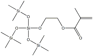 2-Propenoic acid, 2-methyl-, 2-[[3,3,3-trimethyl-1,1-bis[(trimethylsilyl)oxy]-1-disiloxanyl]oxy]ethyl ester 结构式