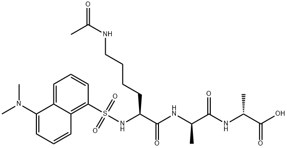 epsilon-N-acetyl-alpha(N)-dansyl-lysyl-alanyl-alanine 结构式