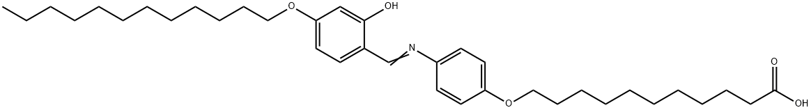 4''-(10-Carboxydecamethyleneoxy)-4-(dodecyloxy)-2-hydroxysalicylideneaniline 结构式