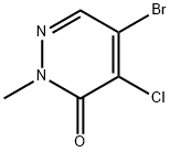 5-溴-4-氯-2-甲基哒嗪-3(2H)-酮 结构式